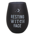 Resting Witch Face Stemless Wine Glass