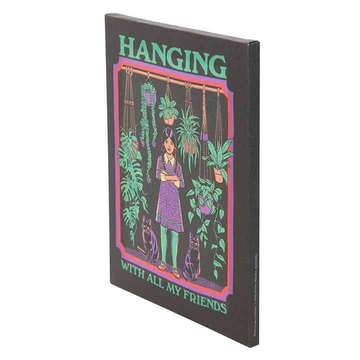 19x25cm Hanging With All My Friends Canvas Plaque by Steven Rhodes